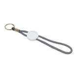 White Loop Strap Key Fob 25mm Round - Pack of 100