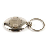 Silver Metal Coin Key Fob 25mm Round - Pack of 100