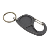 Carabiner Grey Key Fob 25mm Round - Pack of 100