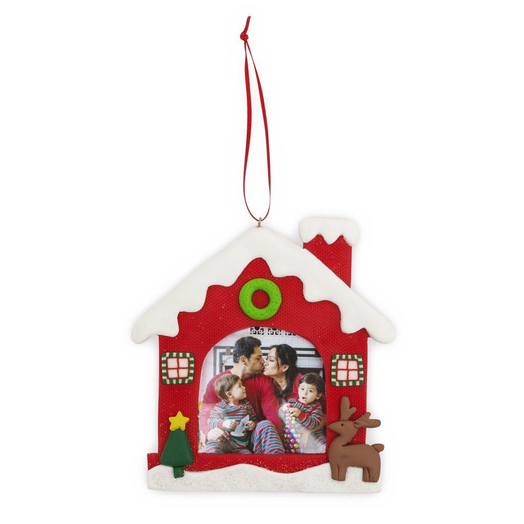 Snow House Christmas Tree Hanger Ornament 70 x 62mm - Pack of 12