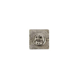 Silver Metal Pin Badge 15mm Square - Pack of 100