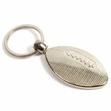 Rugby Oval Silver Metal Key Fob  - Pack of 100