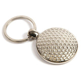 Golf Silver Metal Key Fob 30mm Round - Pack of 100