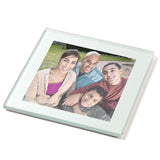 Silver Glass Coaster 80mm Square Insert - Pack of 50