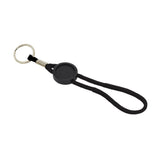 Black Loop Strap Key Fob 25mm Round - Pack of 100