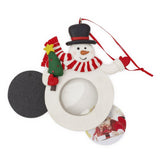 Snowman Christmas Tree Hanger Ornament 41mm Round - Pack of 12