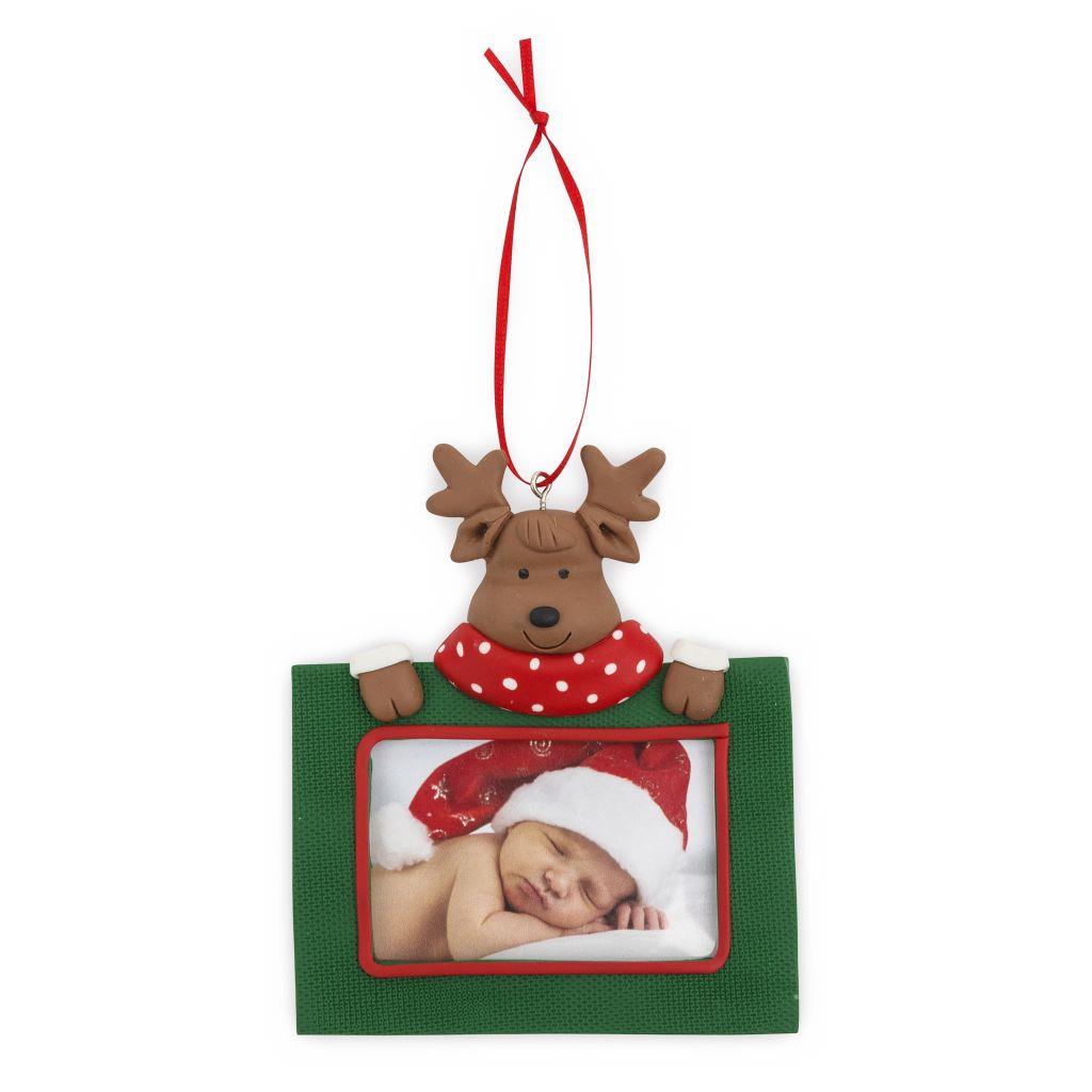 Reindeer Christmas Tree Hanger Ornament 70 x 45mm - Pack of 12