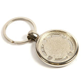 Basketball Silver Metal Key Fob 30mm Round - Pack of 100