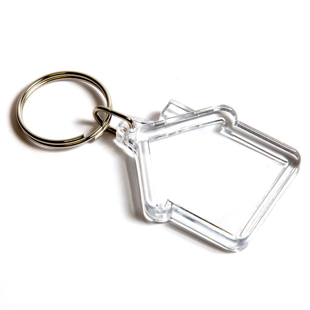 House Shaped Plastic Key Fob - Pack of 100