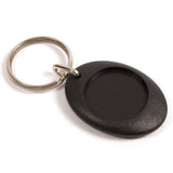 Black Photo Key Fob 25mm Round - Pack of 100