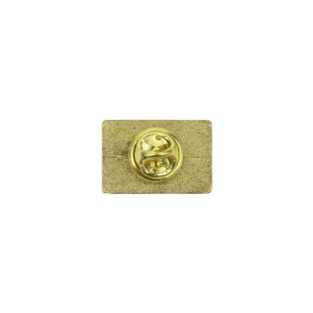 Gold Metal Pin Badge 21 x 13mm - Pack of 100