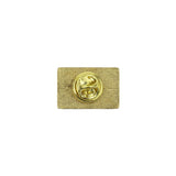 Gold Metal Pin Badge 21 x 13mm - Pack of 100