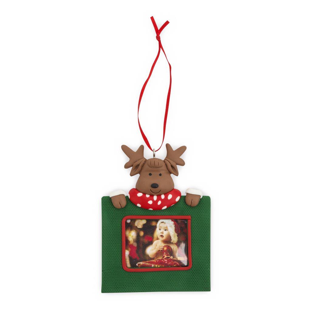 Reindeer Christmas Tree Hanger Ornament 45 x 35mm - Pack of 12