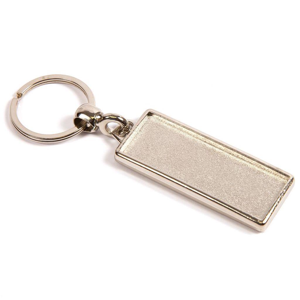 Silver Metal Key Fob 50 x 18mm - Pack of 100