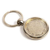 Football Silver Metal Key Fob 30mm Round - Pack of 100