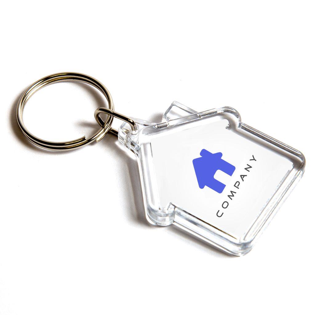 House Shaped Plastic Key Fob - Pack of 100