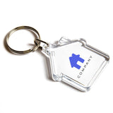 House Shaped Plastic Key Fob - Pack of 100