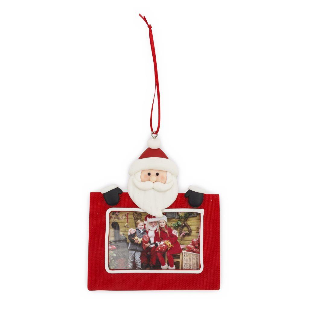 Santa Christmas Tree Hanger Ornament 70 x 45mm - Pack of 12