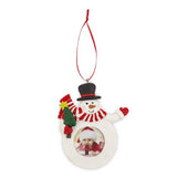 Snowman Christmas Tree Hanger Ornament 41mm Round - Pack of 12