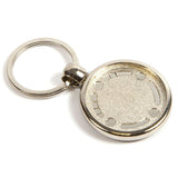 Golf Silver Metal Key Fob 30mm Round - Pack of 100