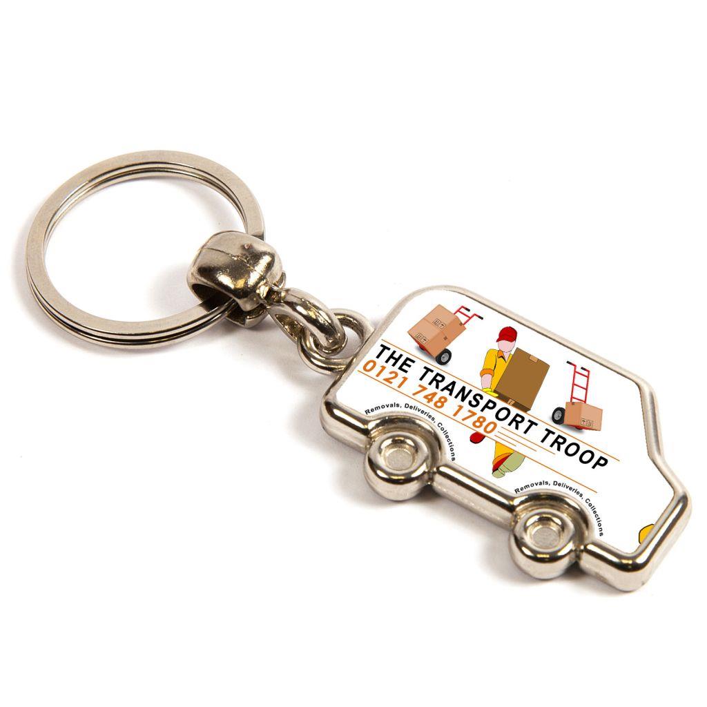 Van Shaped Silver Metal Key Fob  - Pack of 100