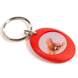 Red Photo Key Fob 25mm Round - Pack of 100