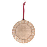 Wooden Round Christmas Tree Hanger Ornament - Pack of 12