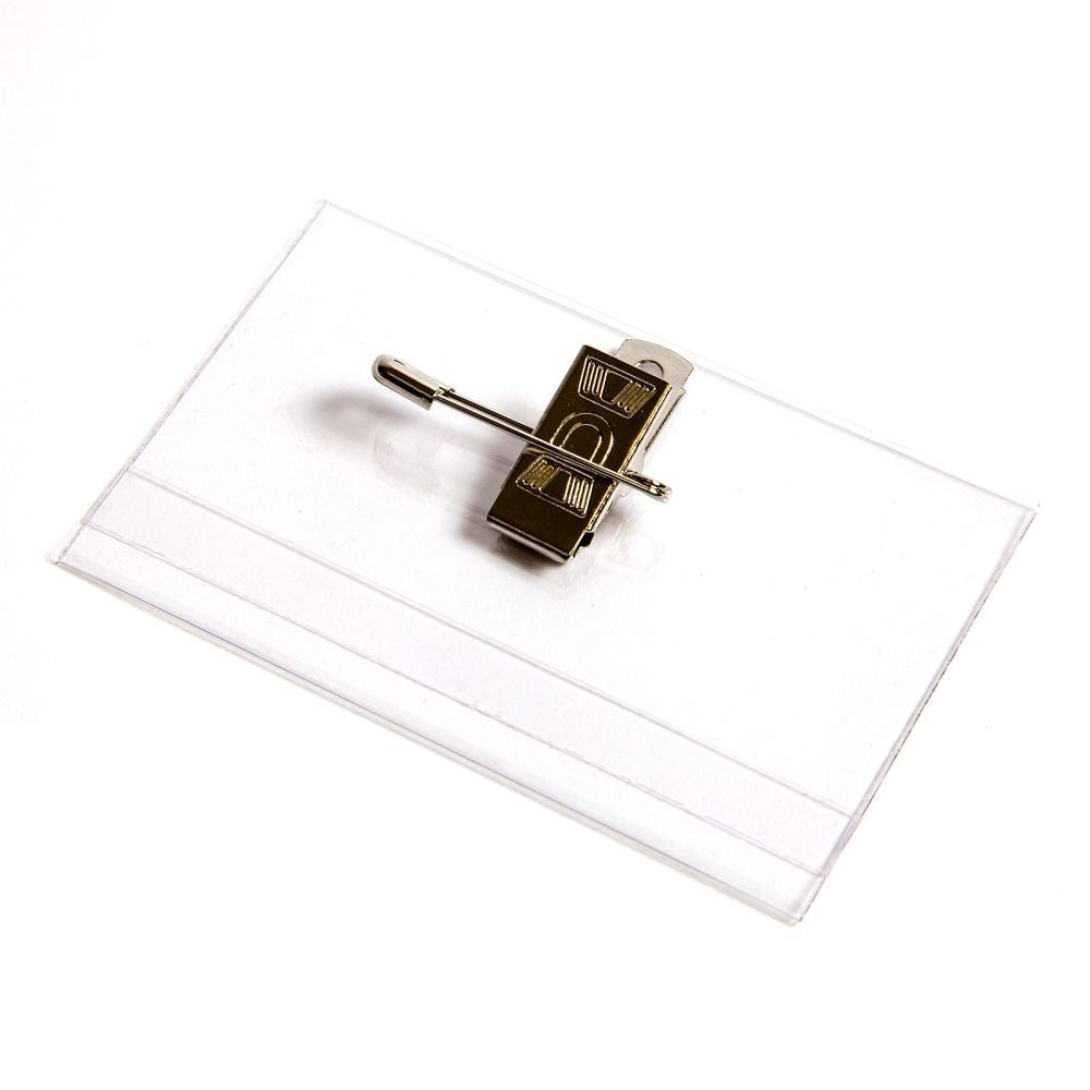 Name Badge Card Holder & Combination Clip - Pack of 50