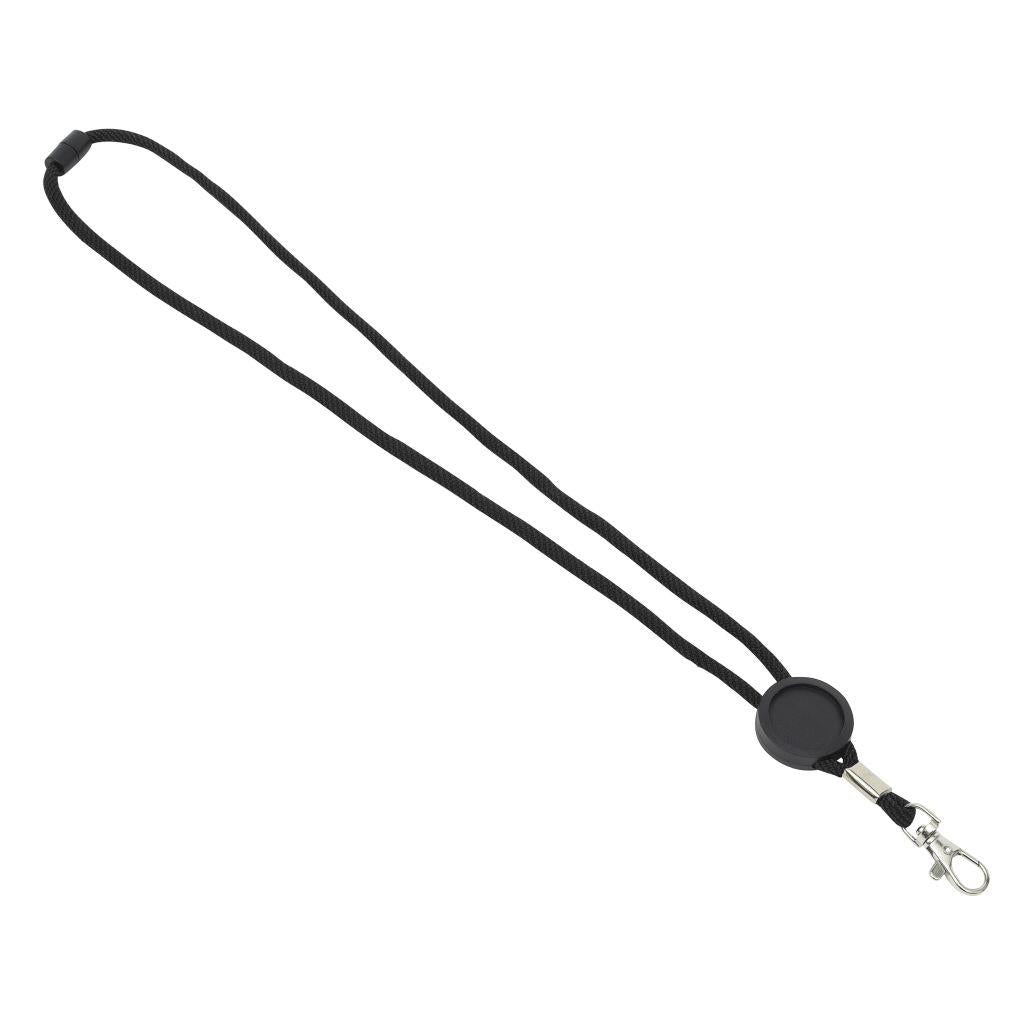 Black Lanyard 25mm Round - Pack of 100