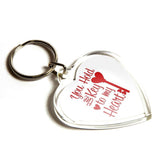 Heart Shaped Plastic Key Fob - Pack of 100