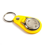 25mm Yellow Leather Look Key Fob - Pack of 100