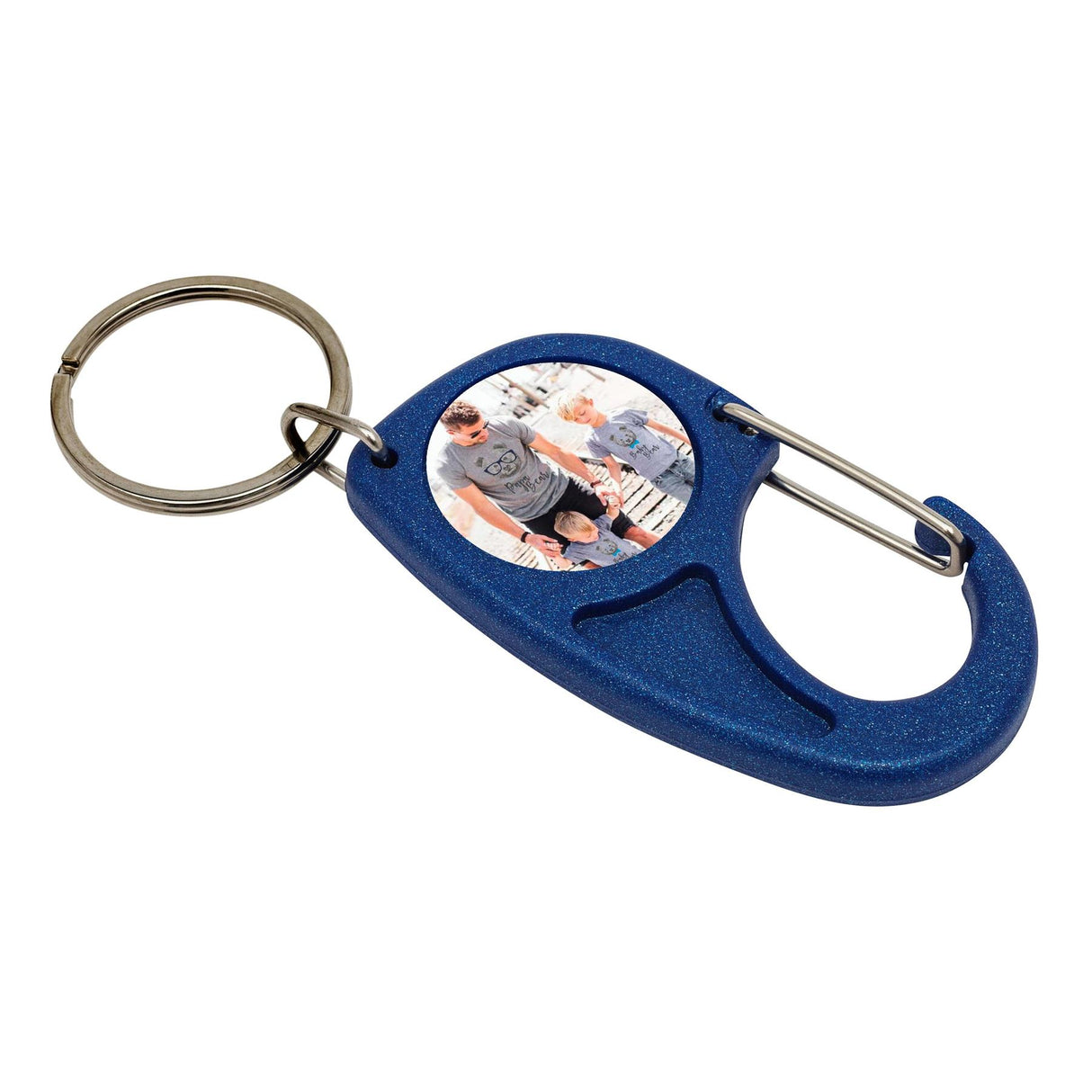 Carabiner Blue Key Fob 25mm Round - Pack of 100