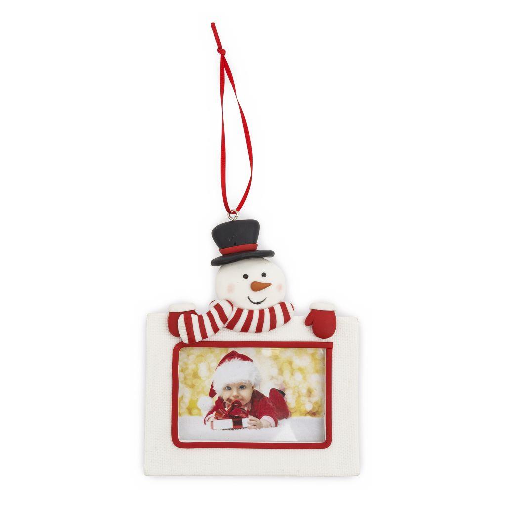 Snowman Christmas Tree Hanger Ornament 70 x 45mm - Pack of 12