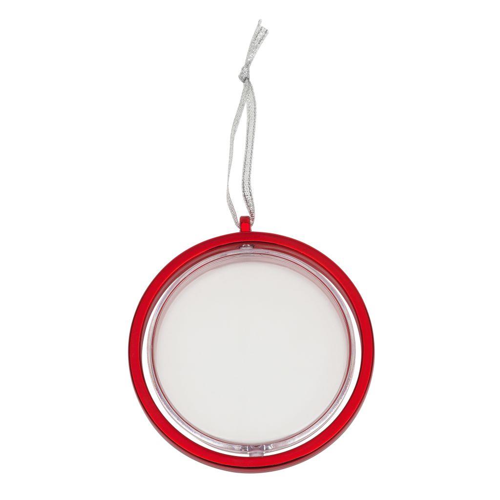 Red Spinning Christmas Hanger Ornament 70mm Round - Pack of 24