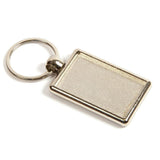 Silver Metal Key Fob 40 x 25mm 2 Sided - Pack of 100