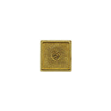 Gold Metal Pin Badge 15mm Square - Pack of 100