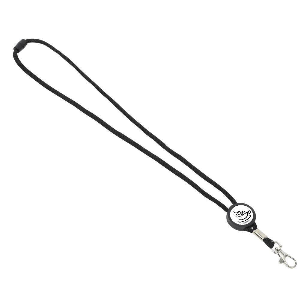 Black Lanyard 25mm Round - Pack of 100