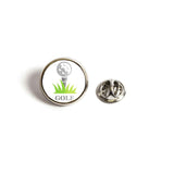 Silver Metal Pin Badge 17mm Round - Pack of 100