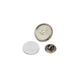 Silver Metal Pin Badge 17mm Round - Pack of 100