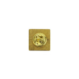 Gold Metal Pin Badge 15mm Square - Pack of 100