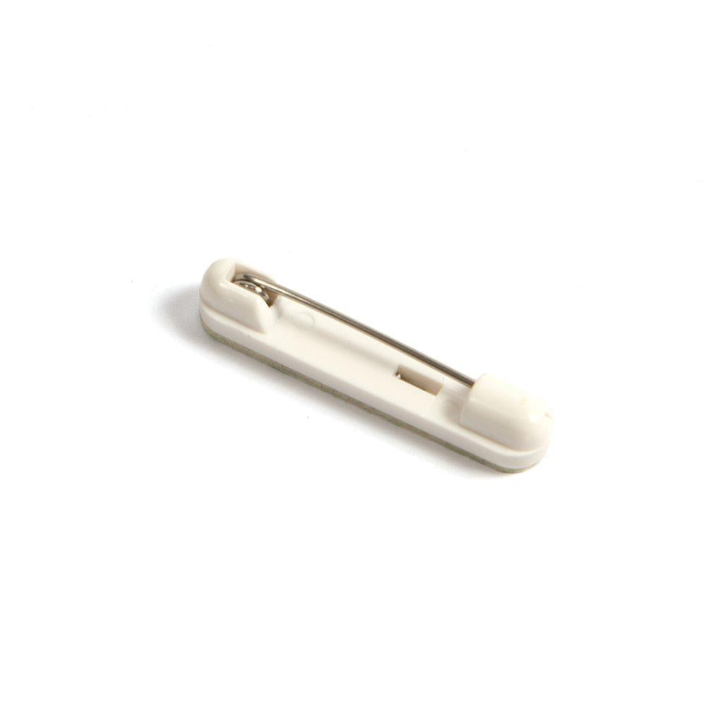 30mm White Self Adhesive Brooch Pin - Pack of 50