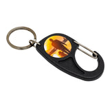 Carabiner Black Key Fob 25mm Round - Pack of 100