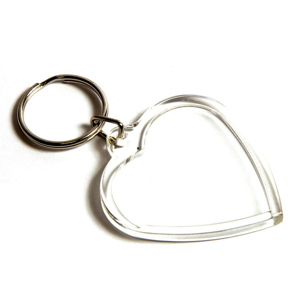 Heart Shaped Plastic Key Fob - Pack of 100