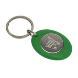 Green Photo Trolley Coin Key Fob 25mm Round - Pack of 100