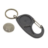 Carabiner Grey Trolley Coin Key Fob 25mm Round - Pack of 100