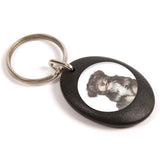 Black Photo Key Fob 25mm Round - Pack of 100