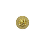 Gold Metal Pin Badge 17mm Round - Pack of 100