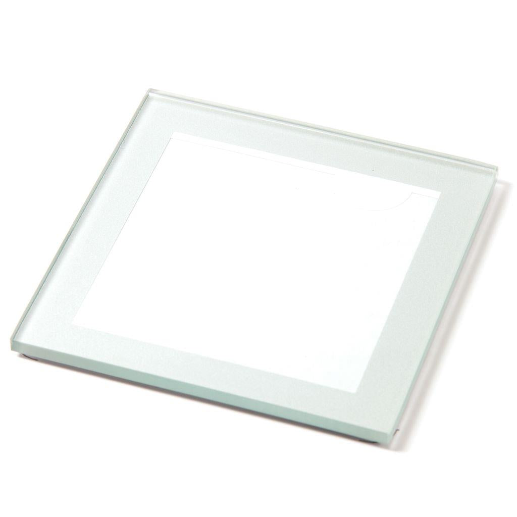 Silver Glass Coaster 80mm Square Insert - Pack of 50